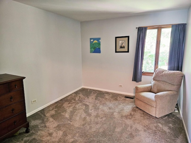 1830 Chestnut Ave Unit 1830, Glenview, IL 60025 - sitting room with dark carpet and baseboards