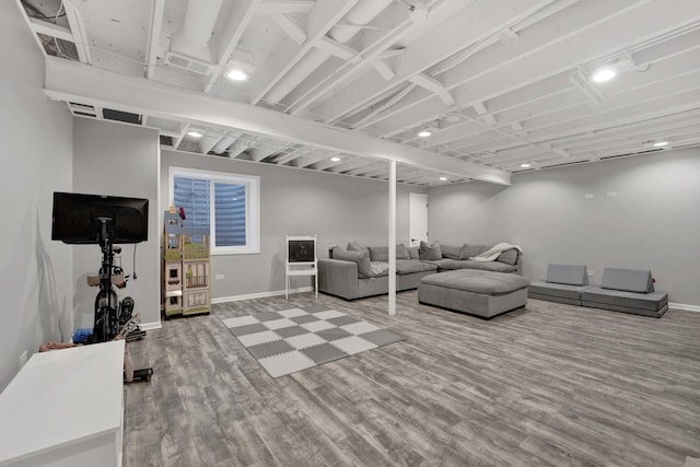 332 Buckingham Ct, Lombard, IL 60148 - living area with wood finished floors and baseboards