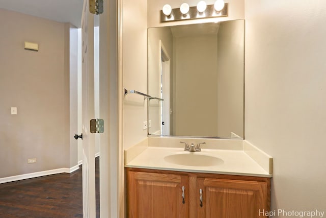 996 Highgate Ln, Grayslake, IL 60030 - bathroom with vanity and wood finished floors