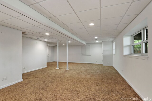 996 Highgate Ln, Grayslake, IL 60030 - basement featuring recessed lighting and carpet