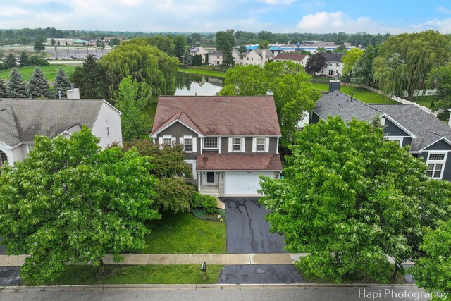 996 Highgate Ln, Grayslake, IL 60030 - aerial view of residential area featuring a nearby body of water