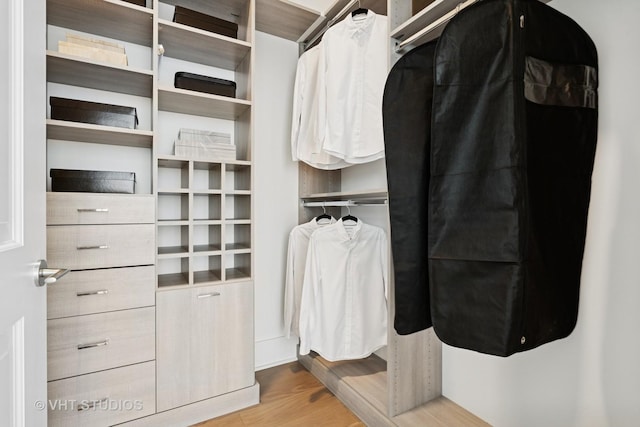 363 E Wacker Dr Unit 7501, Chicago, IL 60601 - walk in closet featuring wood finished floors