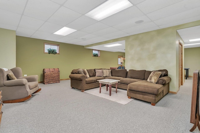 19415 Lisadell Dr, Tinley Park, IL 60487 - carpeted living area featuring a paneled ceiling