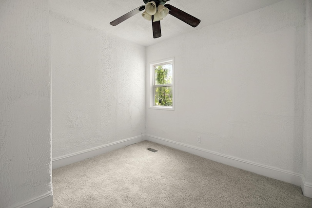 175 N Washington Ave, Kankakee, IL 60901 - carpeted spare room featuring a ceiling fan, baseboards, and a textured wall