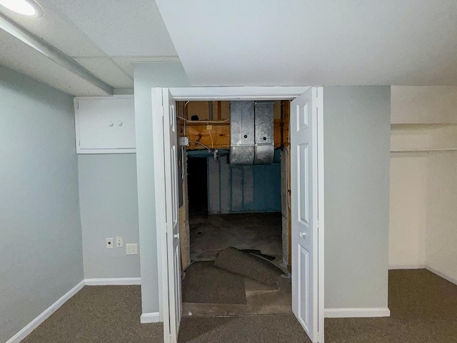 12533 S Iroquois Rd, Palos Park, IL 60464 - corridor featuring carpet floors and baseboards