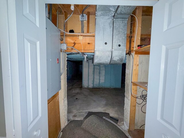 12533 S Iroquois Rd, Palos Park, IL 60464 - interior space with unfinished concrete flooring and electric panel