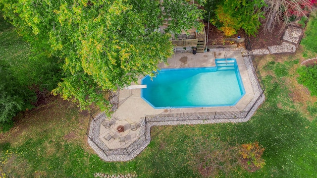 12533 S Iroquois Rd, Palos Park, IL 60464 - outdoor pool featuring a diving board