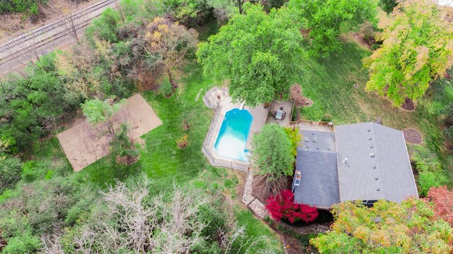 12533 S Iroquois Rd, Palos Park, IL 60464 - bird's eye view of a pool area