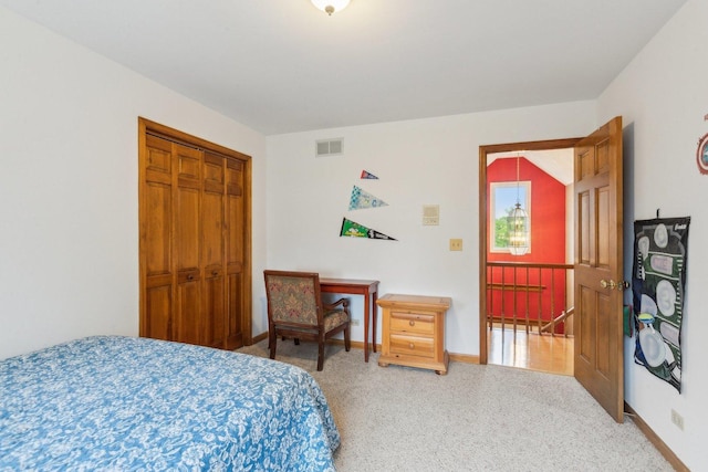 310 Westhaven Cir, Geneva, IL 60134 - bedroom with carpet floors, a closet, and baseboards