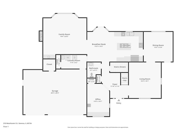 310 Westhaven Cir, Geneva, IL 60134 - floor plan / room layout