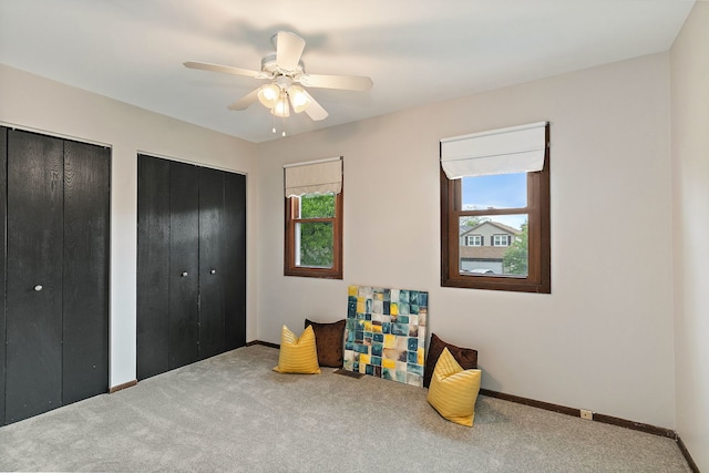 36 Shore Dr, Schaumburg, IL 60193 - bedroom featuring carpet, two closets, and baseboards