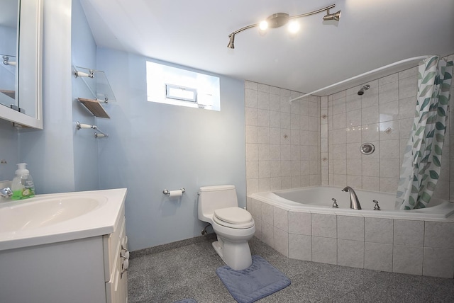 2726 Sarah St, Franklin Park, IL 60131 - bathroom featuring toilet, tiled shower / bath, vanity, and baseboards