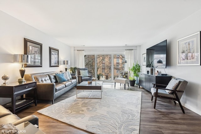 445 N Park Blvd Unit 3D, Glen Ellyn, IL 60137 - living room with wood finished floors and baseboards