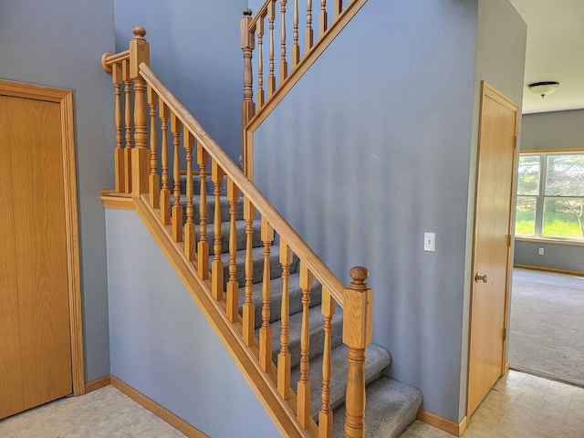 383 Prairie Knoll Dr, Poplar Grove, IL 61065 - stairway featuring baseboards