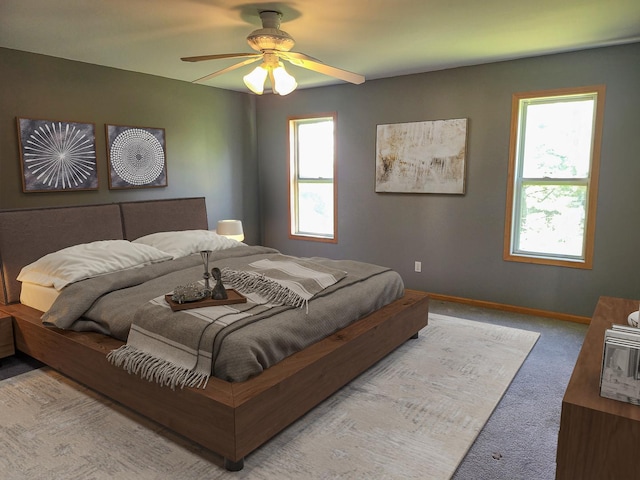 383 Prairie Knoll Dr, Poplar Grove, IL 61065 - carpeted bedroom with baseboards and a ceiling fan