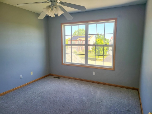 383 Prairie Knoll Dr, Poplar Grove, IL 61065 - empty room featuring carpet and ceiling fan