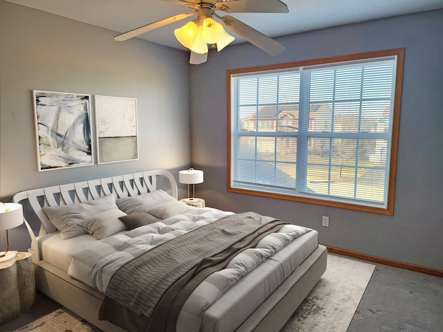 383 Prairie Knoll Dr, Poplar Grove, IL 61065 - bedroom with carpet flooring, baseboards, and ceiling fan