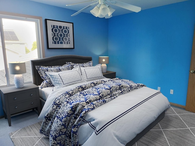 383 Prairie Knoll Dr, Poplar Grove, IL 61065 - carpeted bedroom featuring ceiling fan
