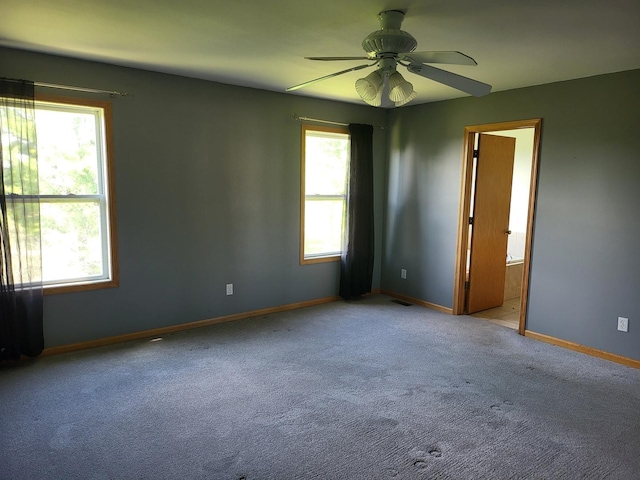 383 Prairie Knoll Dr, Poplar Grove, IL 61065 - carpeted empty room with a ceiling fan and baseboards