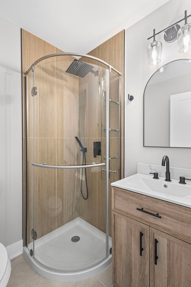 18908 E Louise Dr, Lansing, IL 60438 - bathroom with a shower stall and vanity