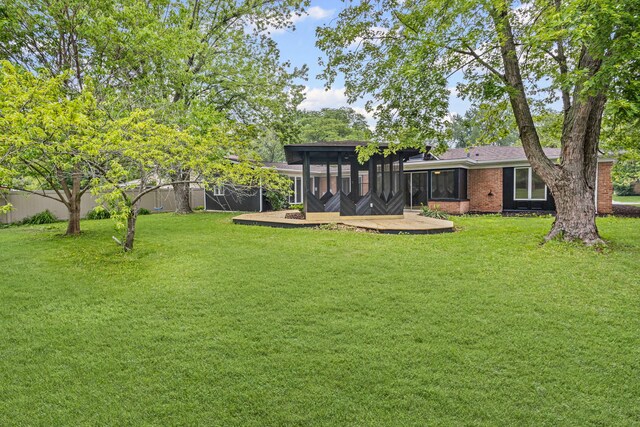 18908 E Louise Dr, Lansing, IL 60438 - view of yard with a sunroom