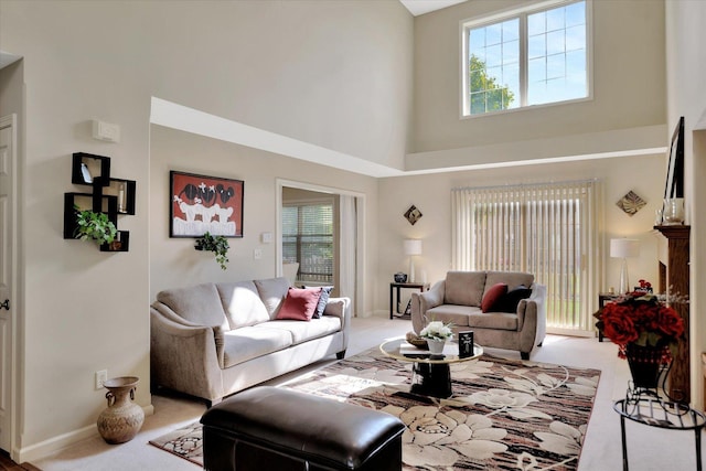 3911 Summer Sage Ct, Champaign, IL 61822 - living room with a towering ceiling, plenty of natural light, and carpet