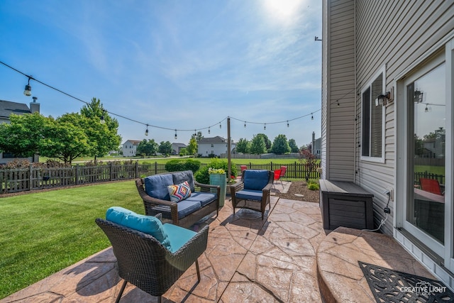 25411 W Juniper Ct, Plainfield, IL 60585 - fenced backyard featuring an outdoor hangout area and a patio area