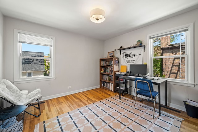 318 Custer Ave, Evanston, IL 60202 - office with light wood-type flooring and baseboards