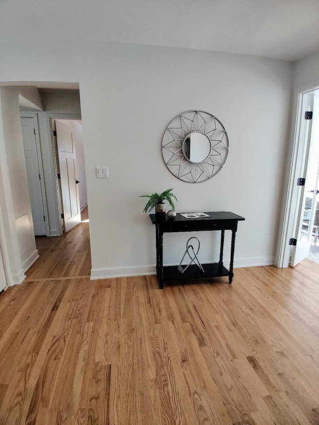 7726 N Harlem Ave, Niles, IL 60714 - hall featuring light wood finished floors and baseboards