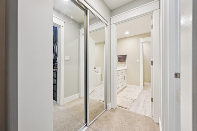 93 Liberty St, West Dundee, IL 60118 - corridor featuring carpet floors and baseboards