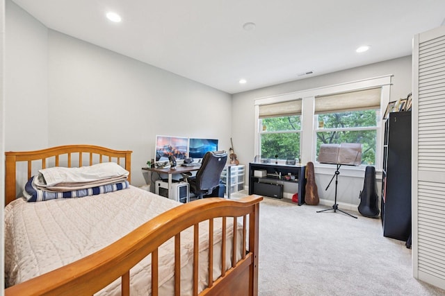 93 Liberty St, West Dundee, IL 60118 - bedroom featuring light colored carpet, recessed lighting, and baseboards