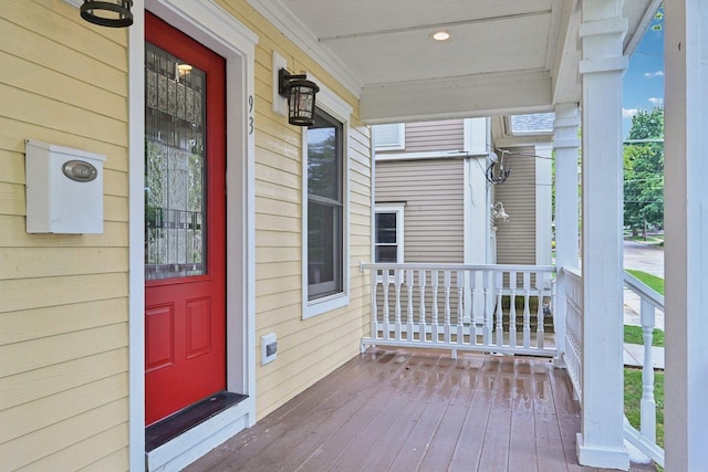93 Liberty St, West Dundee, IL 60118 - doorway to property with a porch