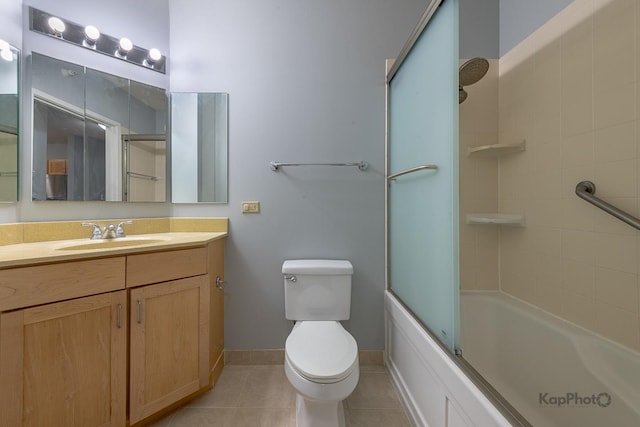 222 N Columbus Dr Unit 2808, Chicago, IL 60601 - bathroom featuring vanity, tile patterned floors, toilet, shower / washtub combination, and baseboards