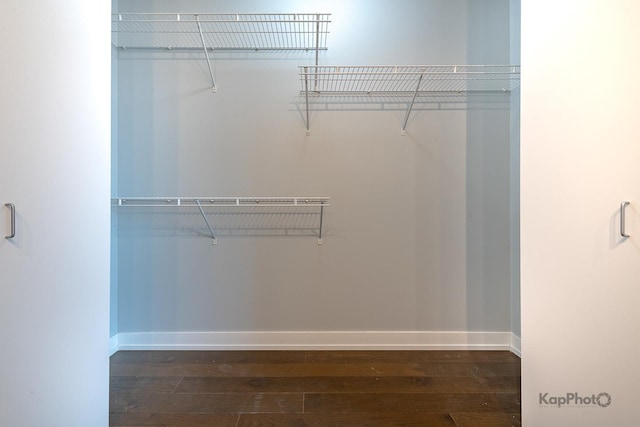 222 N Columbus Dr Unit 2808, Chicago, IL 60601 - walk in closet with dark wood-type flooring
