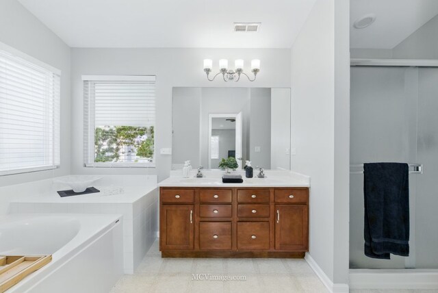 16347 W Cagwin Dr, Lockport, IL 60441 - full bathroom with double vanity and a bath