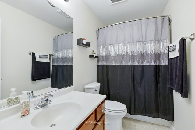 16347 W Cagwin Dr, Lockport, IL 60441 - full bath with vanity, tile patterned floors, and a shower with curtain
