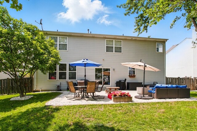 16347 W Cagwin Dr, Lockport, IL 60441 - back of house featuring an outdoor living space and a patio area