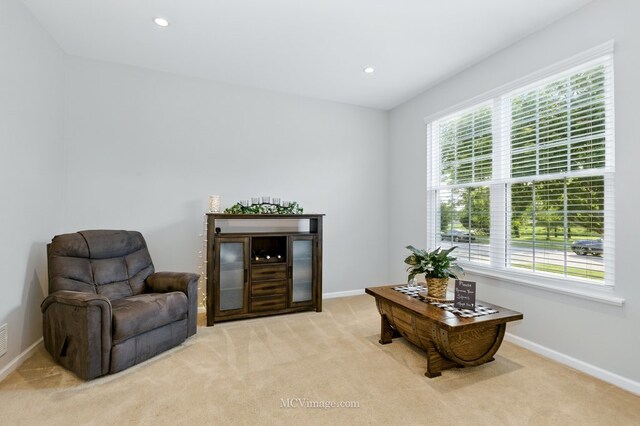 16347 W Cagwin Dr, Lockport, IL 60441 - sitting room with light colored carpet and recessed lighting