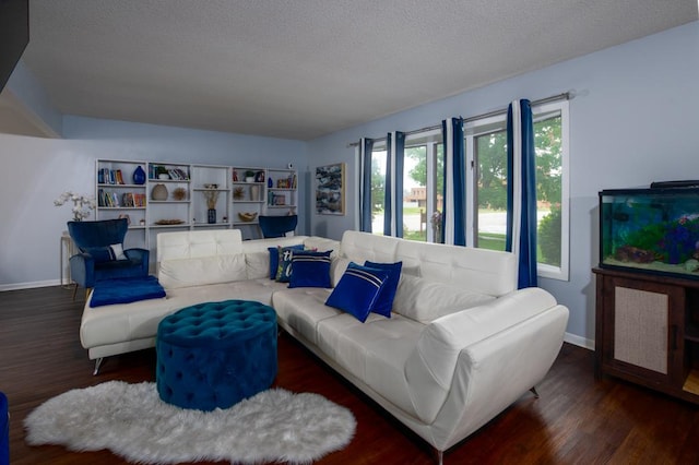 3142 Monterey Dr, Flossmoor, IL 60422 - living area with wood finished floors, baseboards, and a textured ceiling