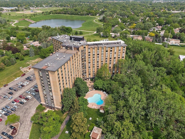 1 Renaissance Pl Unit 3Ph, Palatine, IL 60067 - aerial view of a large body of water and a pool