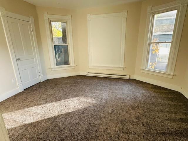 464 S Harrison Ave, Kankakee, IL 60901 - carpeted spare room with baseboard heating and baseboards