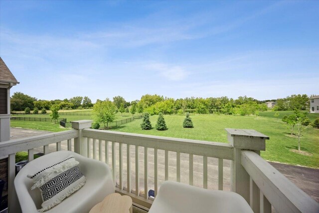 3808 Honeysuckle Ln, Elgin, IL 60124 - deck featuring a lawn