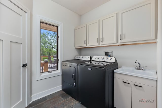 6517 Saddle Ridge Ct, Long Grove, IL 60047 - laundry area with cabinet space and separate washer and dryer