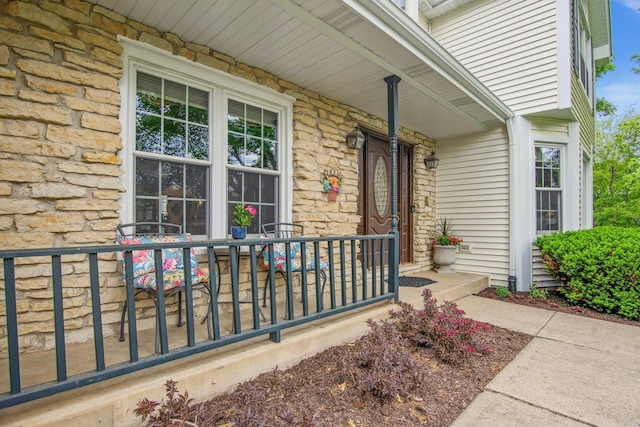 5N647 Forest Glen Ln, Saint Charles, IL 60175 - entrance to property with a porch and stone siding