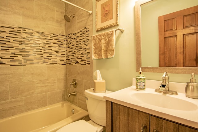 5N647 Forest Glen Ln, Saint Charles, IL 60175 - bathroom with toilet, vanity, and shower / bathtub combination