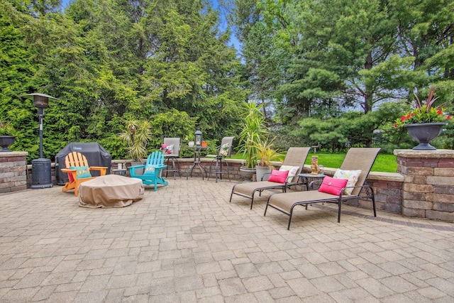 5N647 Forest Glen Ln, Saint Charles, IL 60175 - view of patio featuring view of scattered trees and a grill