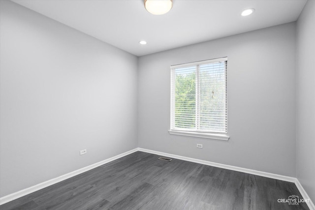 2724 Bluewater Cir, Naperville, IL 60564 - spare room with dark wood-style flooring, baseboards, and recessed lighting