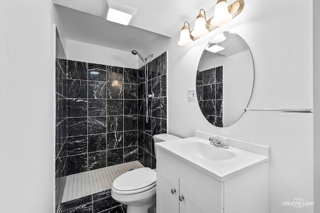2724 Bluewater Cir, Naperville, IL 60564 - full bath featuring vanity, tiled shower, and toilet