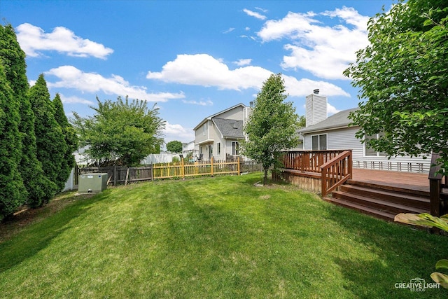 2724 Bluewater Cir, Naperville, IL 60564 - view of yard featuring a wooden deck