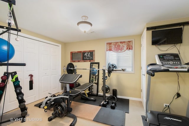36932 N Fernview Ln, Lake Villa, IL 60046 - workout room with baseboards